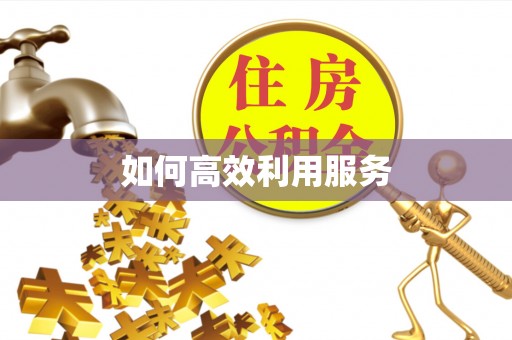 新庄如何高效利用服务
