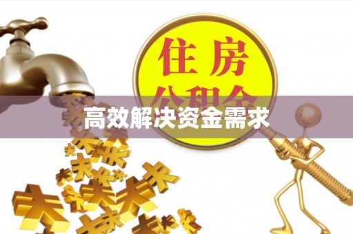 新庄高效解决资金需求